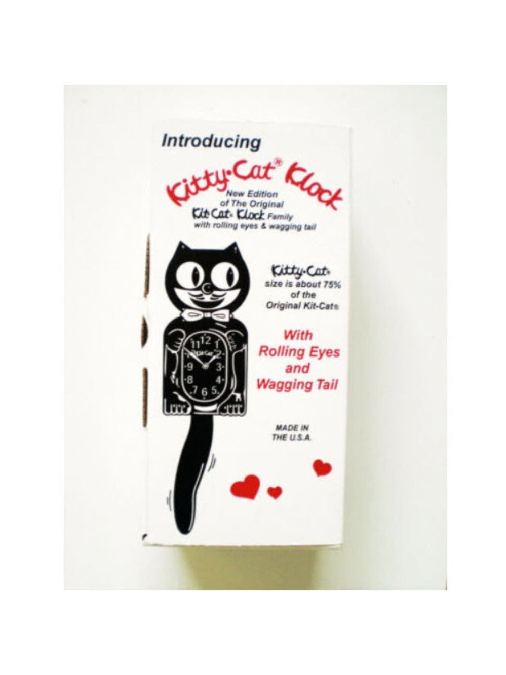 Classic Black Kitty-Cat Kit-Cat clock Kat Klock - Picture 4 of 5